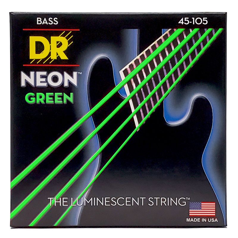 Набор струн DR Strings NEON Green Bass - Medium (45-105)